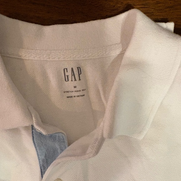 GAP White Polo Shirt with Multicolor Stripes - Picture 2 of 2